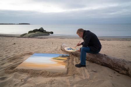 Peindre avec du sable : une technique originale et relaxante